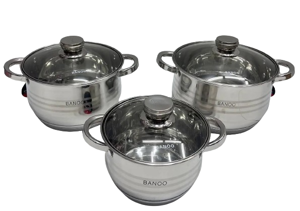 Набір каструль із 6 предметів BANOO BN-5002, фото 1