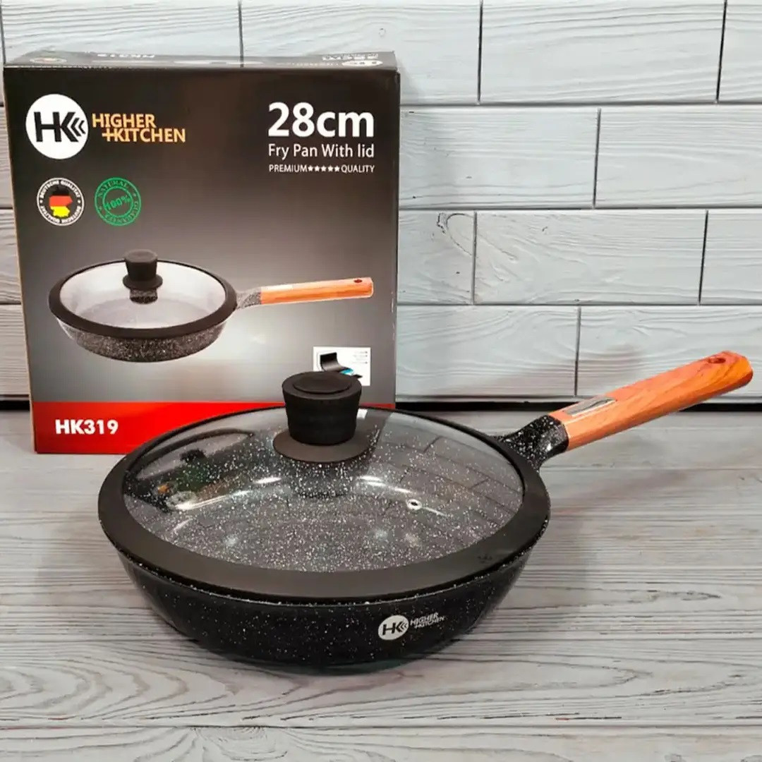 Сковорідка з кришкою 28 см Higher kitchen НК-319, фото 1