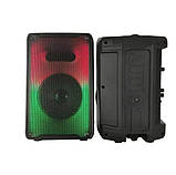 Акустична переносна система RX-8136 (8"x1) 10 Вт, дротовий мікрофон та пульт 2400mAh, фото 2