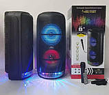 Переносна акустична система SURFACE RX-8228 (8"x2) (30 W) (Дротовий мікрофон) (3000mAh) (Пульт), фото 2