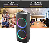 Переносна акустична система SURFACE RX-8250B (8"х2) (20 W) (Дротовий мікрофон) (3000mAh) (Пульт), фото 5