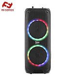 Переносна акустична система SURFACE RX-8250B (8"х2) (20 W) (Дротовий мікрофон) (3000mAh) (Пульт), фото 6