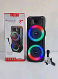 Переносна акустична система SURFACE RX-8251 (8"х2) (20 W) (Дротовий мікрофон) (3000mAh) (Пульт), фото 5