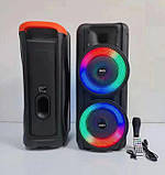Переносна акустична система SURFACE RX-8252 (8"х2) (20 W) (Дротовий мікрофон) (3000mAh) (Пульт), фото 2