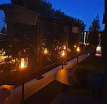 Вуличний садовий світильник на сонячній батареї з ефектом полум'я Водонепроникний ліхтар для саду, фото 5