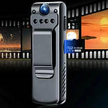 Камера 1080P нічне бачення Full HD бездротова мінікамера NO109-110 Нагрудна камера з диктофоном, фото 4