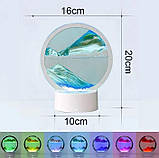 Пісочний 3D нічник Настільна RGB лампа художнє світло пісочний годинник LY-522 Нічний світильник, фото 4
