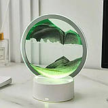 Пісочний 3D нічник Настільна RGB лампа художнє світло пісочний годинник LY-522 Нічний світильник, фото 5