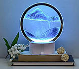Пісочний 3D нічник Настільна RGB лампа художнє світло пісочний годинник LY-522 Нічний світильник, фото 6