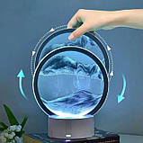 Пісочний 3D нічник Настільна RGB лампа художнє світло пісочний годинник LY-522 Нічний світильник, фото 7