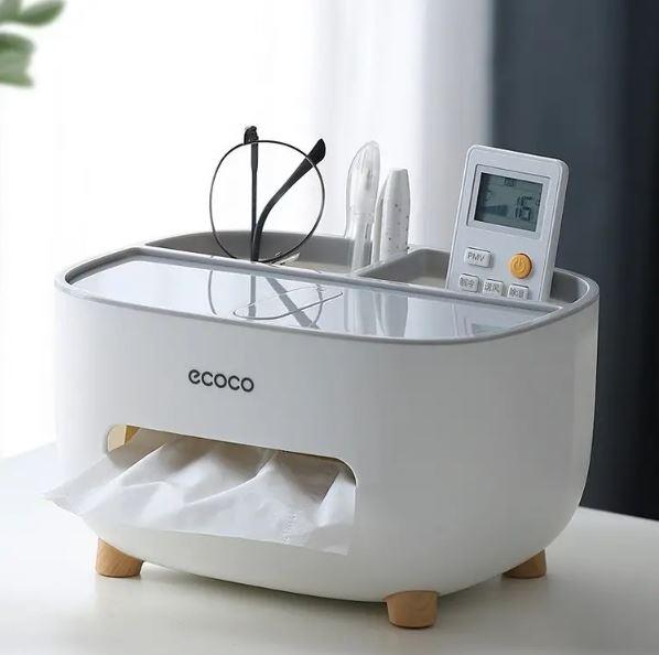 Настільний контейнер для серветок з підставкою для телефону Tissue box AND-117 Органайзер для серветок, фото 1
