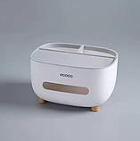 Настільний контейнер для серветок з підставкою для телефону Tissue box AND-117 Органайзер для серветок, фото 7