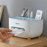Настільний контейнер для серветок з підставкою для телефону Tissue box AND-117 Органайзер для серветок, фото 9