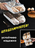 Контейнер полиця лоток підставка для яєць EGG TRAY LY-382 Підставка для яєць Органайзер для яєць універсальний, фото 3