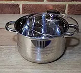 Набір каструль UNIQUE UN-5032 8 предметів (2,1л, 2,9л, 3,9л, 6,2л, з кришками), фото 3