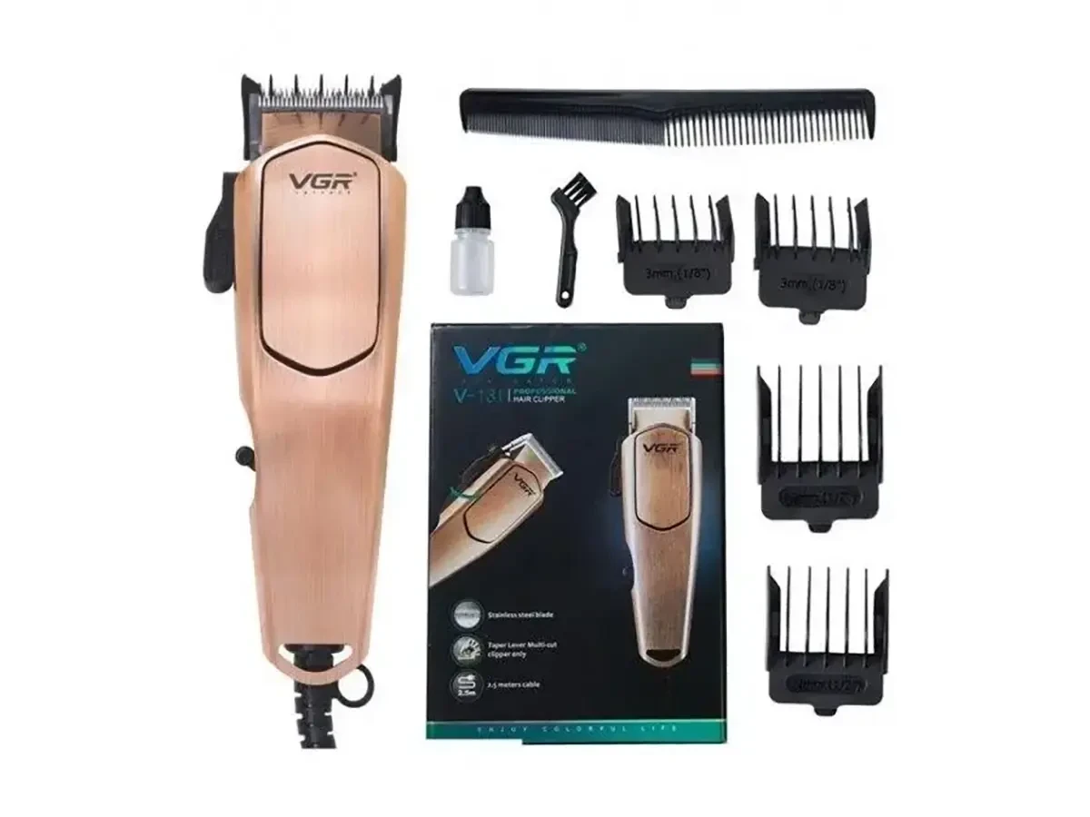 Машинка для стрижки VGR V-131 12 Вт 4 насадки 12 Вт, фото 1