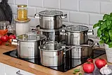 Набір посуду з нержавіючої сталі 12 предметів Edenberg EB-4067, фото 2