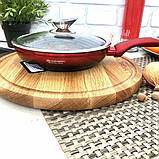 Універсальна сковорода 28 см з кришкою та антипригарним мармуровим покриттям Edenberg EB-3340, фото 4