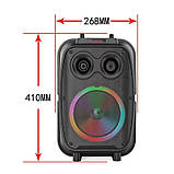 Переносна музична колонка з дротовим мікрофоном ZQS-8120, фото 5