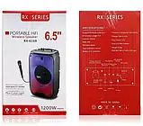 Портативна музична колонка з підсвічуванням Bluetooth RX-6168 10W з мікрофоном, фото 5