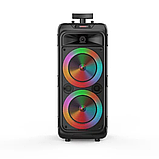 Колонка музична портативна Bluetooth ZQS8211 з мікрофоном цифровим дисплеєм пультом ДУ, фото 4