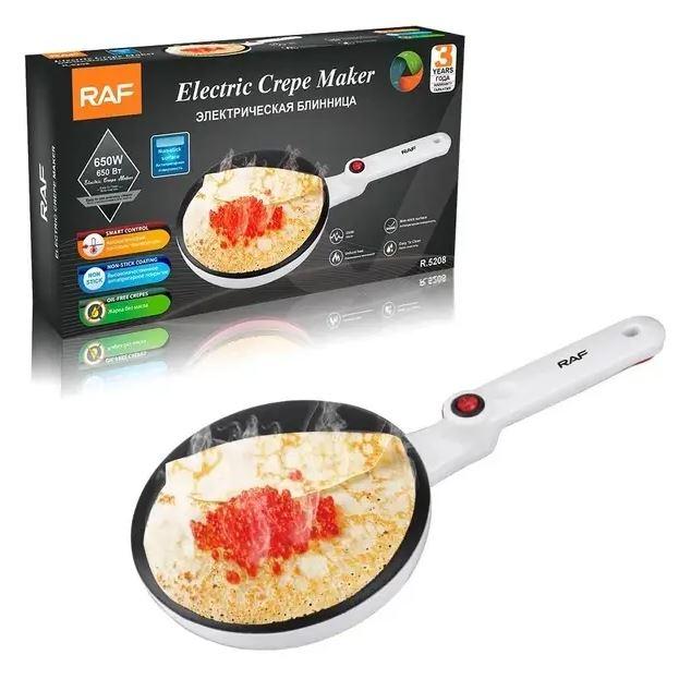 Електромлинниця занурювальна RAF R 5208 650Вт 20см, Електросковорода для млинців, фото 1