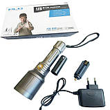 Ліхтар ручний CK007-T6 із зеленим лазером 1х18650/3xAAA/ЗУ 220V/zoom/Box, фото 4