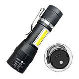 Ліхтар ручний Police 511-XPE+COB Li-Ion / microUSB / zoom / Box кишеньковий ліхтарик акумуляторний, фото 8