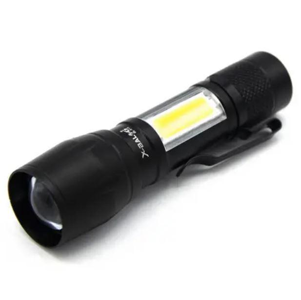 Ліхтар ручний 513/NB-666-XPE з COB підсвічуванням Li-Ion / microUSB / zoom / Box кишеньковий ліхтарик акумуляторний, фото 1