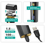 Електробритва шейвер VGR V-355 для вологого та сухого гоління, IPX6, LED Display, фото 5