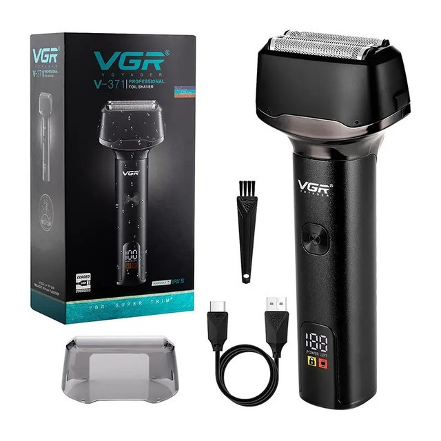 Електробритва шейвер з висувним тримером VGR V-371 для вологого і сухого гоління, фото 1