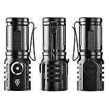 Ліхтар ручний 536-3LED з індикатором заряду 1х16340A/Type-C/магніт/Box кишеньковий ліхтарик акумуляторний, фото 7