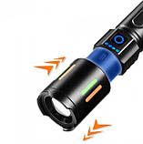 Ліхтар ручний NIGHT VISION FLUORESCENCE CB-611-TG, індикація заряду, 1x26650/3xAAA, ЗУ Type-C, zoom, Box, фото 5