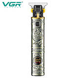 Машинка тример для стрижки волосся та бороди VGR V-097 Silver, Professional, 4 насадки, фото 2
