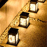 Підвісний ліхтар на сонячній батареї Вуличний світильник зі світлодіодними нитками тепле біле світло, фото 8