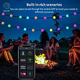 Смарт гирлянда Матовый шарик Bluetooth (USB) длинный 10м с пультом и APP., фото 3