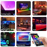 Водонепроникна світлодіодна стрічка з пультом 15 Вт 10м, фото 6