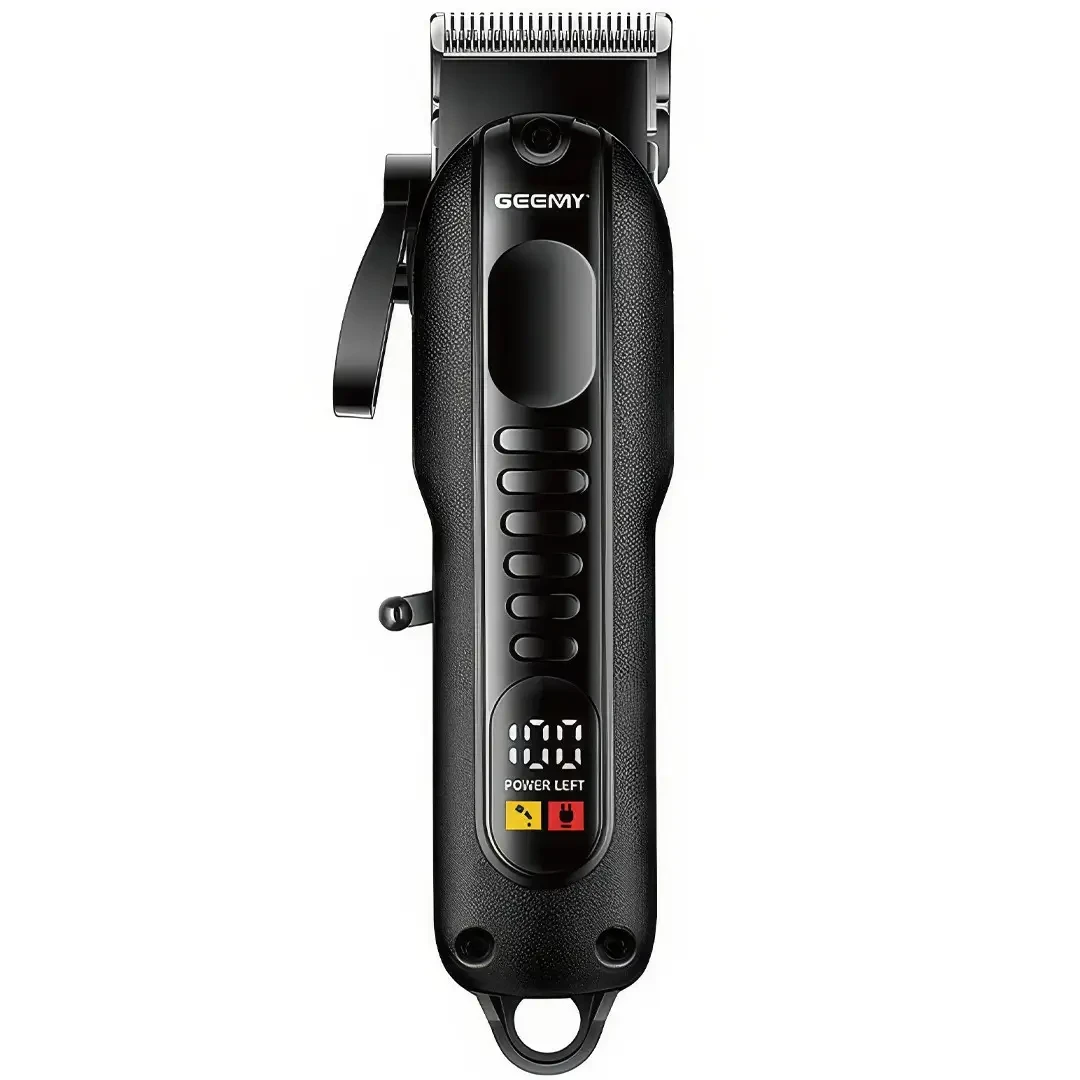 Аккумуляторная машинка для стрижки волос с 3 насадками и дисплеем Geemy GM-8040, фото 1
