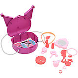 Дитячий набір іграшкової косметики Kuromi 26 предметів у валізі, фіолетовий, фото 3