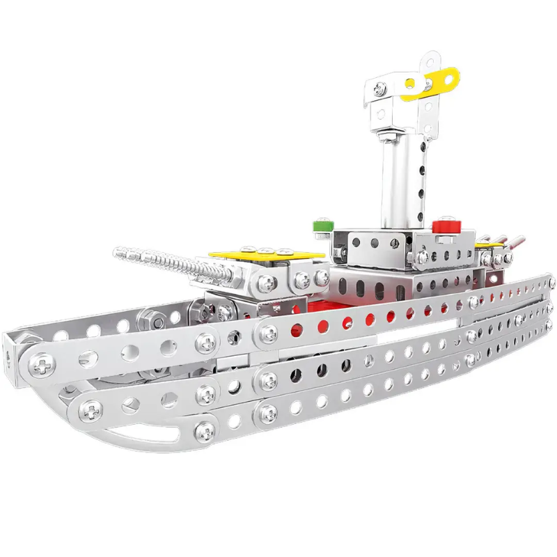 Дитячий металевий конструктор Військовий корабель X688-1 на 246 деталей, фото 1