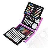 Дитячий набір для малювання Art Set на 82 предметів у кейсі Рожевий, фото 5