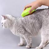 Масажна щітка з USB для вичісування шерсті у тварин Pet Brush з паровим розпилювачем, фото 6
