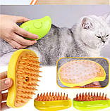 Масажна щітка з USB для вичісування шерсті у тварин Pet Brush з паровим розпилювачем, фото 8