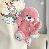 М'яка дитяча інтерактивна іграшка, що світиться, Видра дихаюча Рожева, фото 5