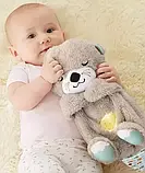 М'яка дитяча інтерактивна іграшка, що світиться, Видра дихаюча Біжева, фото 2