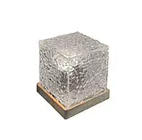 Кришталевий нічник Куб із 3 змінними кольорами та ефектом водяної хвилі, фото 6