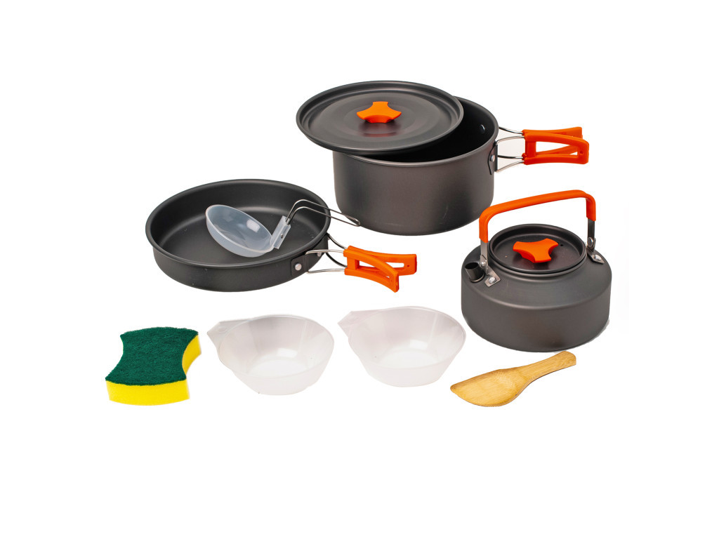 Набір алюмінієвого посуду для кемпінгу CAMPSOR 1716, фото 1