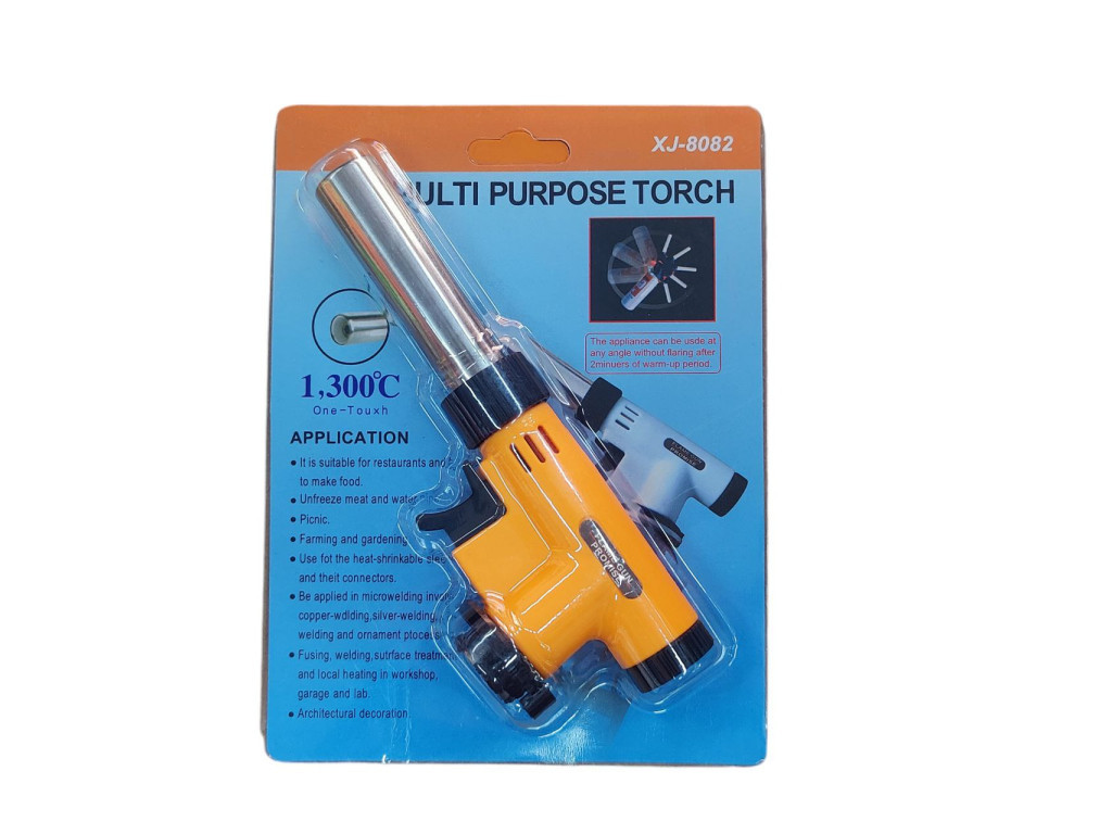 Газовий пальник металевий насадка для газового балона з п'єзопідпалом XJ-8082 1300 °C 1909, фото 1