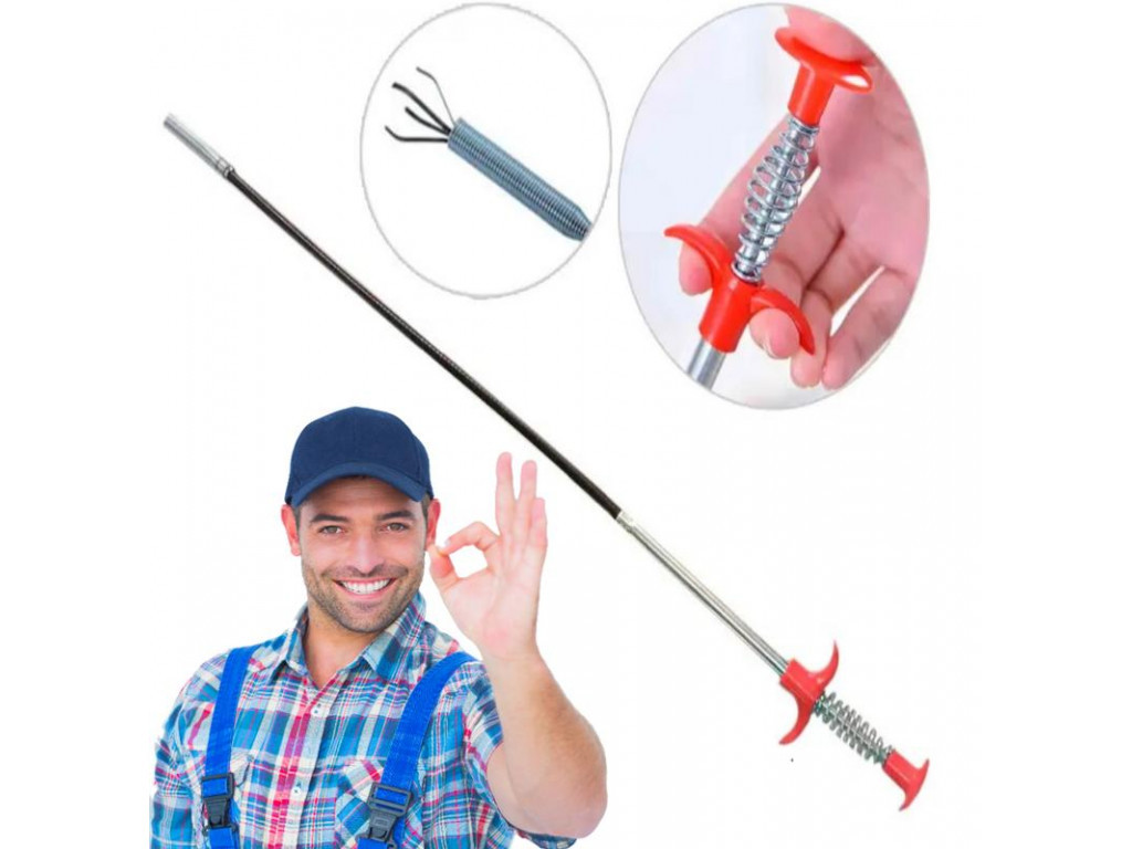 Висувна труба для чищення засмічень Toilet dredger Захват Гнучкий для дрібних деталей 200 см 1739, фото 1