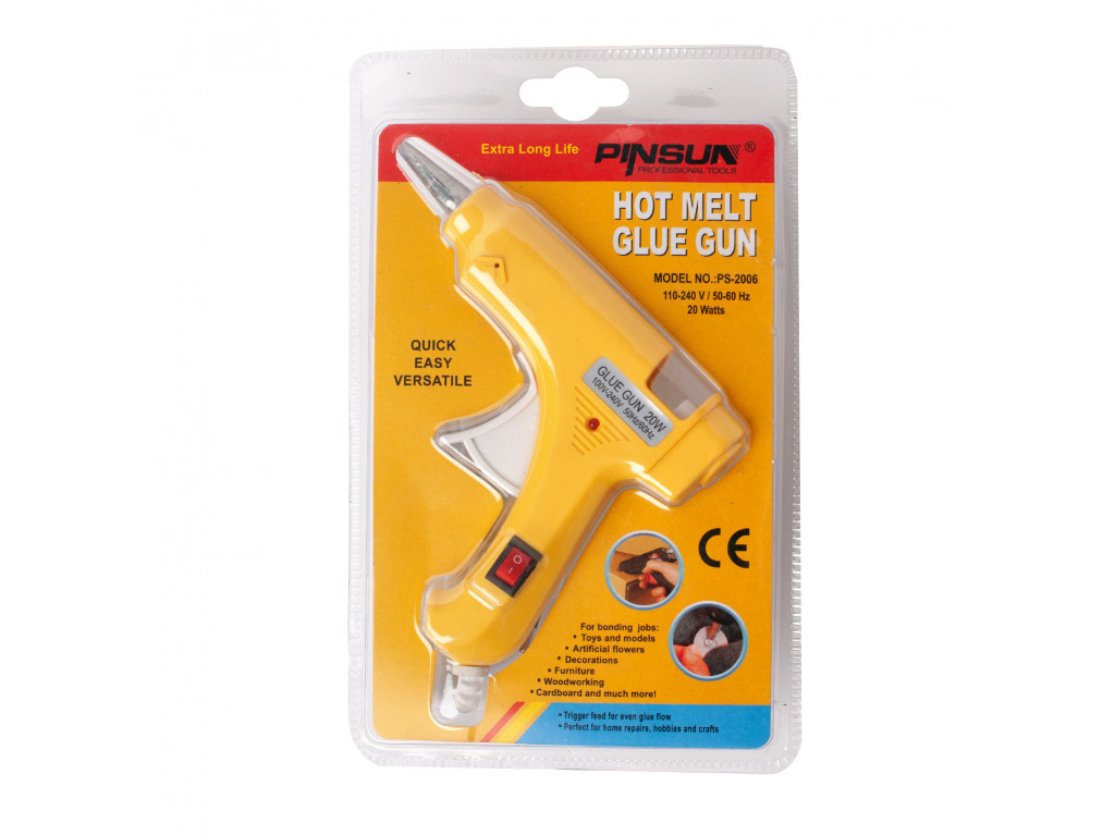 Клейовий пістолет для силіконового термо клею PINSUN (20W. 0.7mm) 1753, фото 1